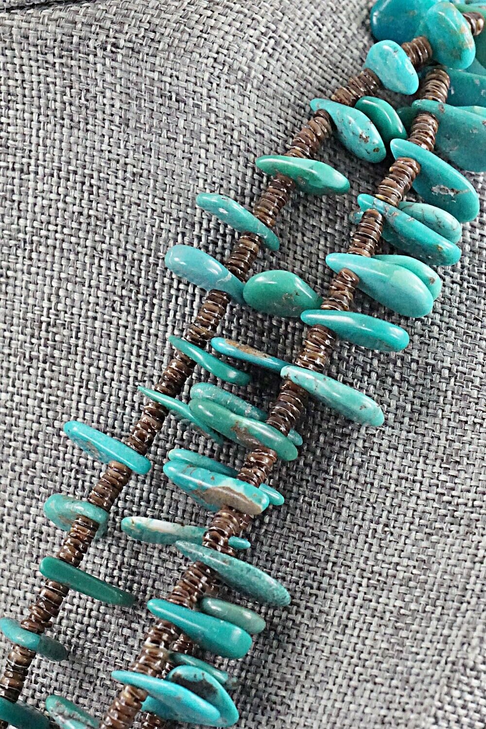 Turquoise & Shell Necklace 36" - Louise Joe