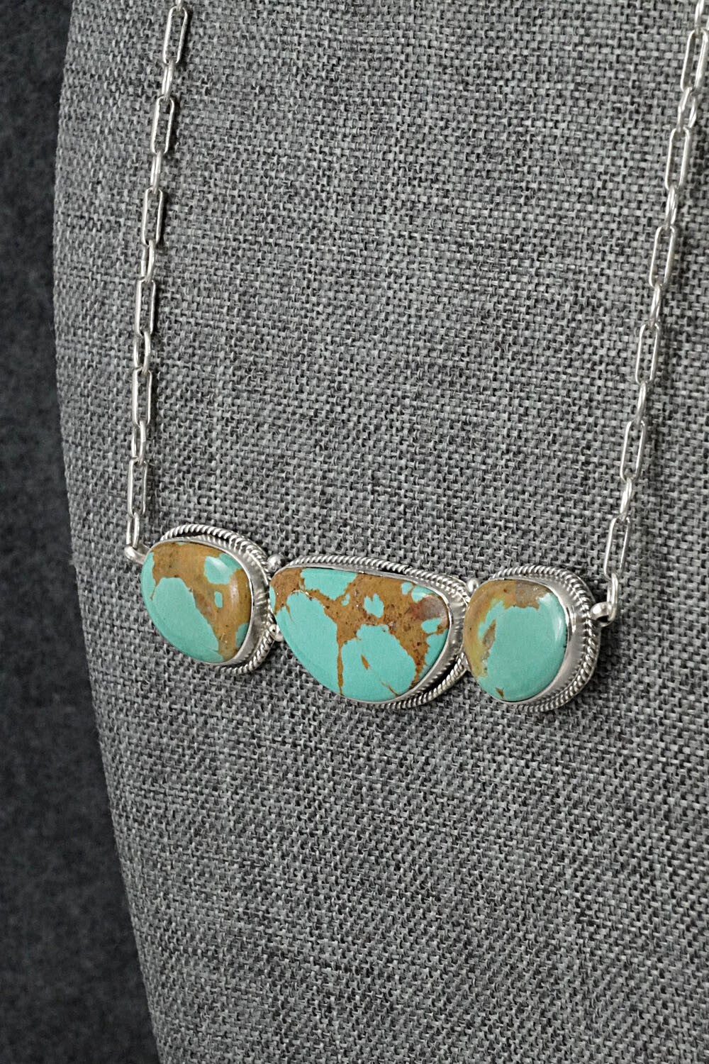 Turquoise & Sterling Silver Necklace - Rena Begay