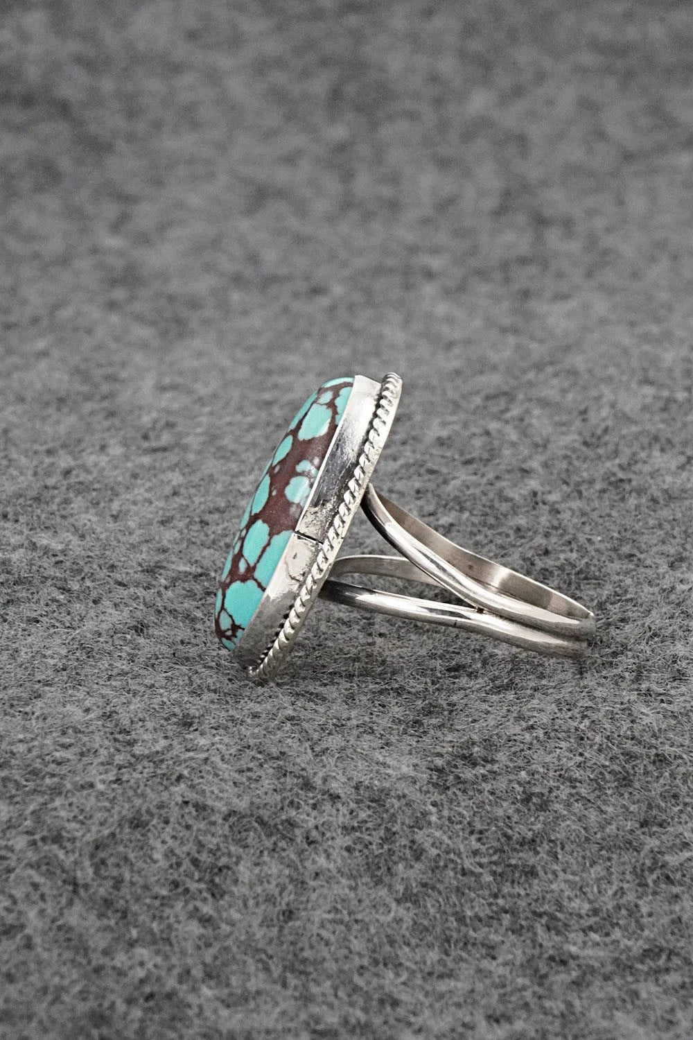 Turquoise & Sterling Silver Ring - Eugene Gruber - Size 9