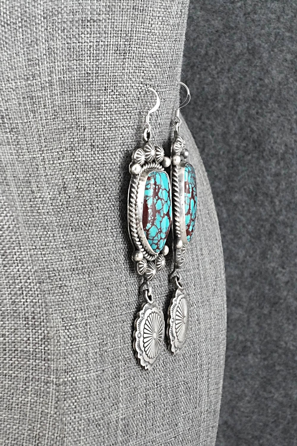 Turquoise & Sterling Silver Earrings - Michael Calladitto