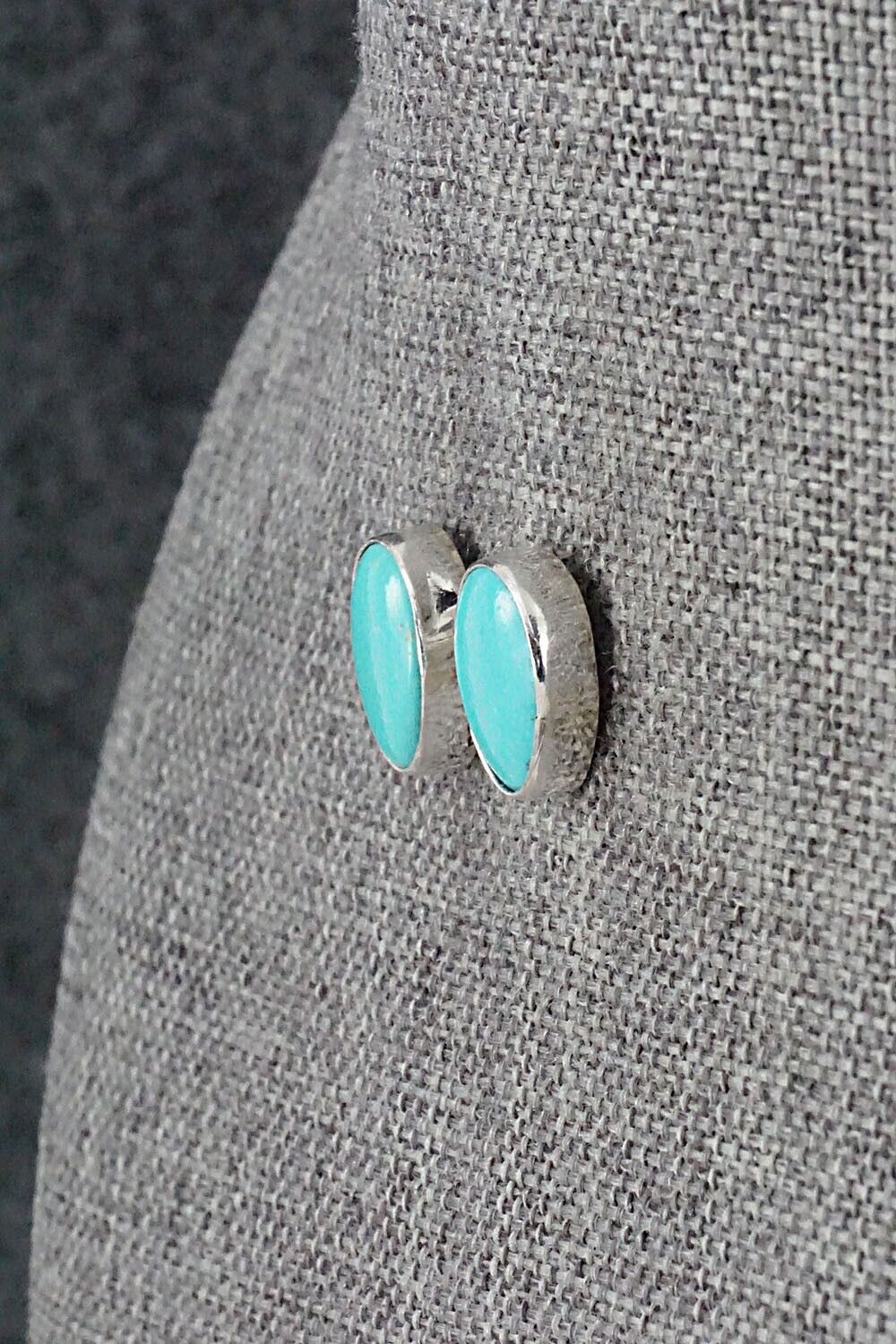 Turquoise & Sterling Silver Earrings - Marco Begaye