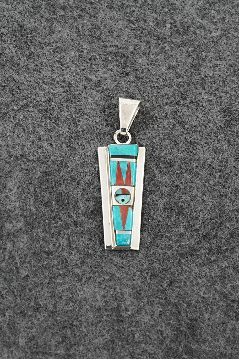 Multi Stone & Sterling Silver Pendant - Rayland Edaakie