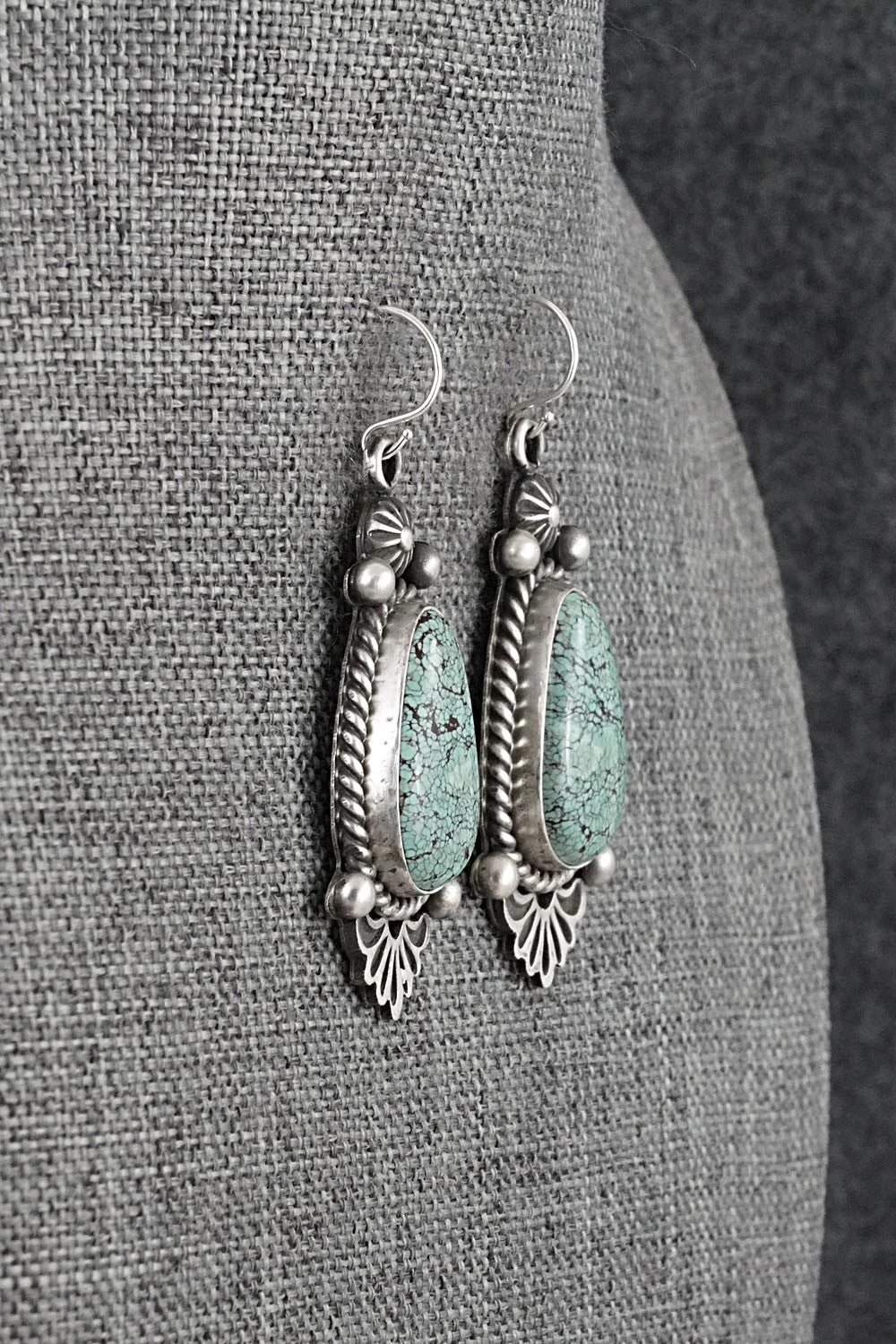 Turquoise & Sterling Silver Earrings - Michael Calladitto