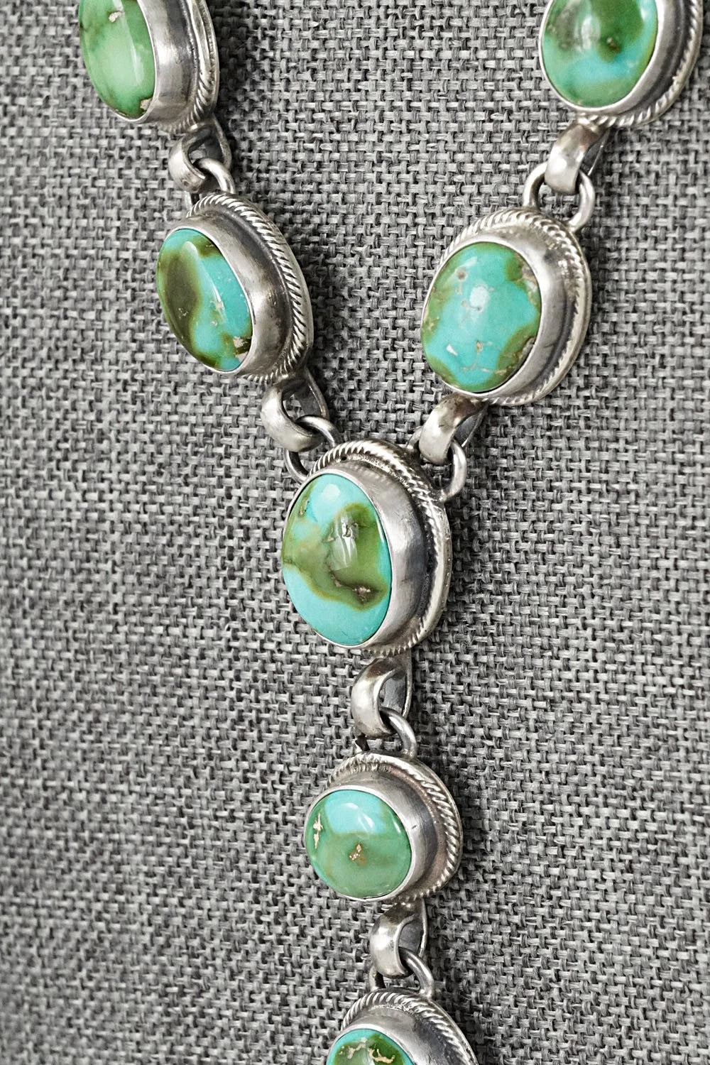 Turquoise & Sterling Silver Necklace and Earrings Set - Kathleen Livingston