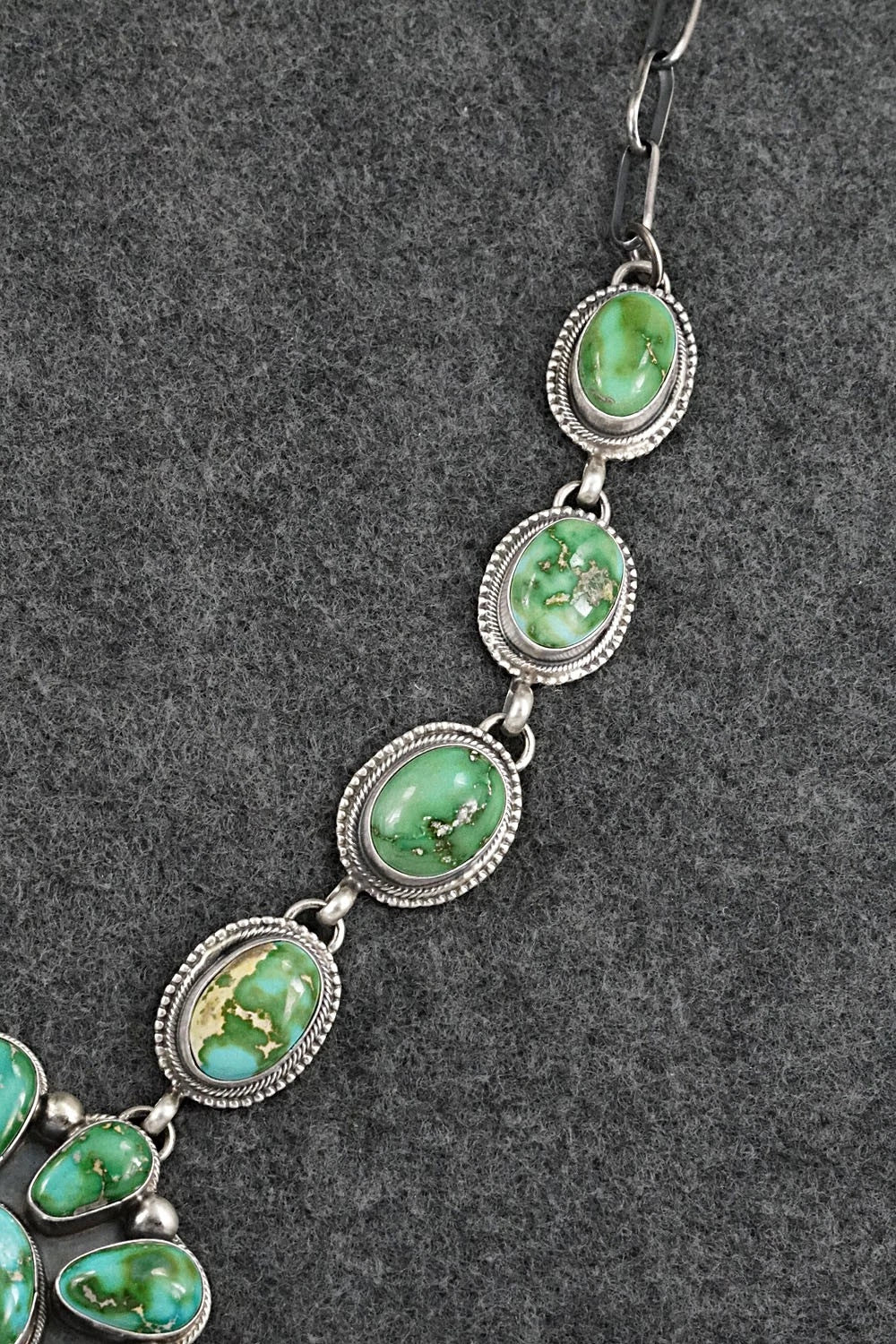 Turquoise & Sterling Silver Necklace and Earrings Set - Kathleen Livingston