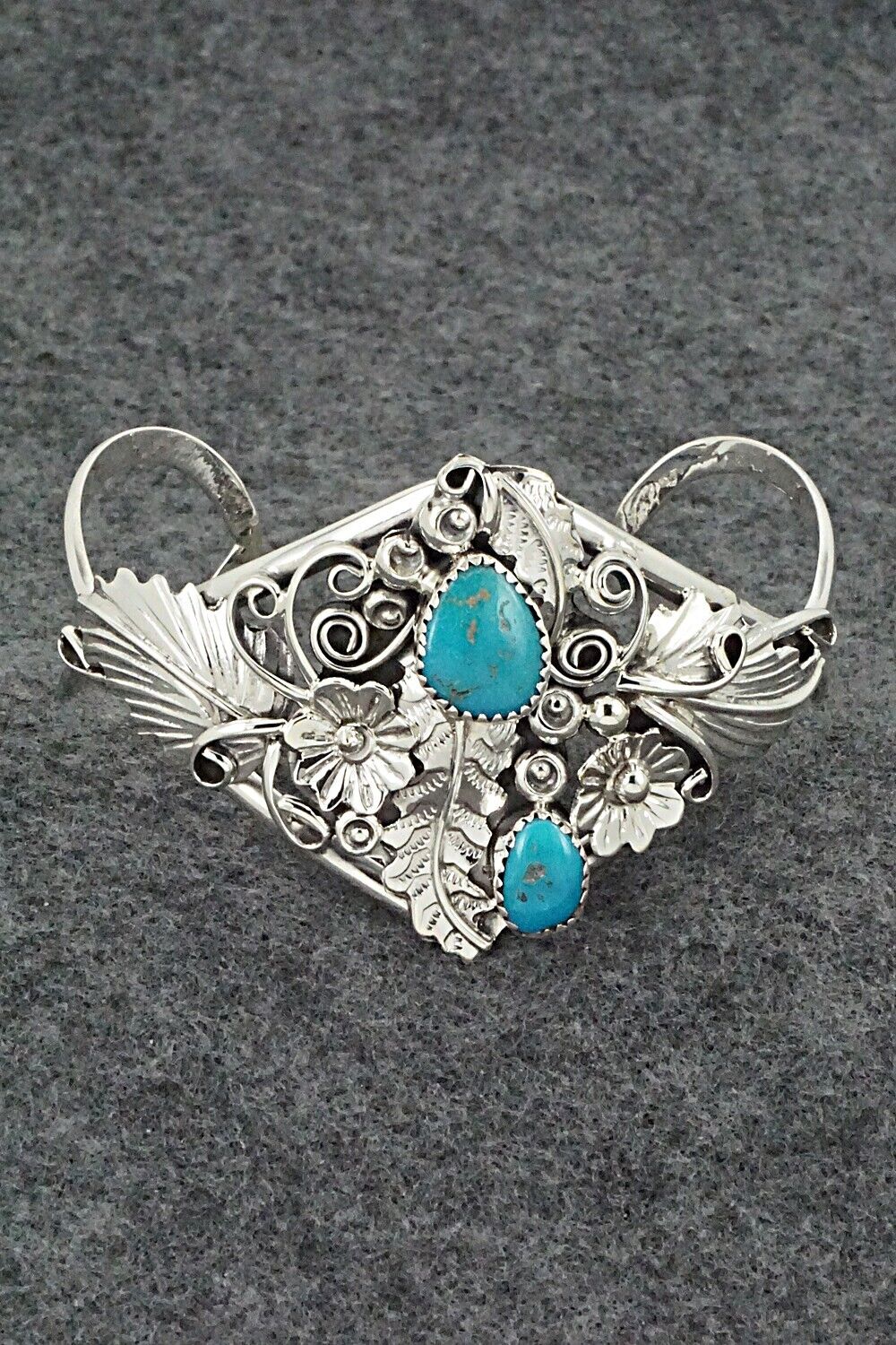 Turquoise & Sterling Silver Bracelet - Harry Yazzie
