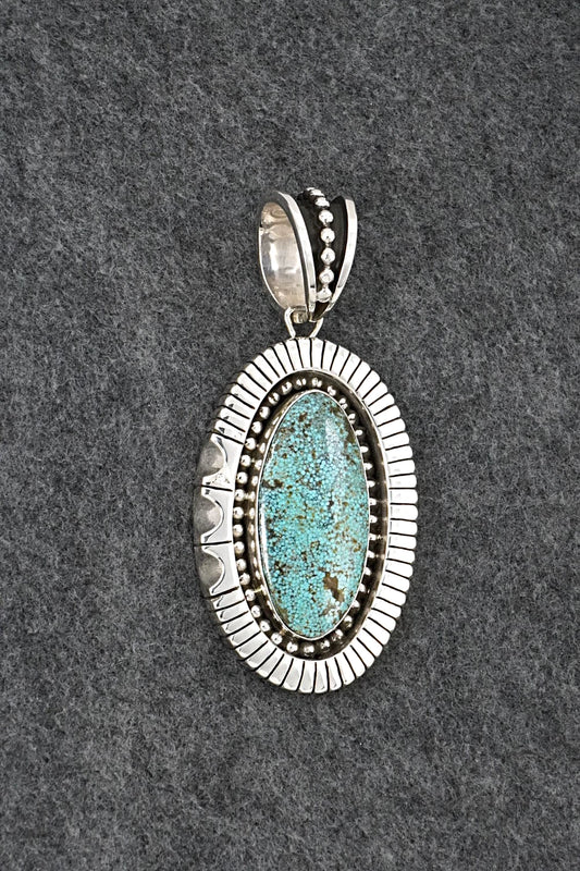 Turquoise and Sterling Silver Pendant - Jonathan Nez