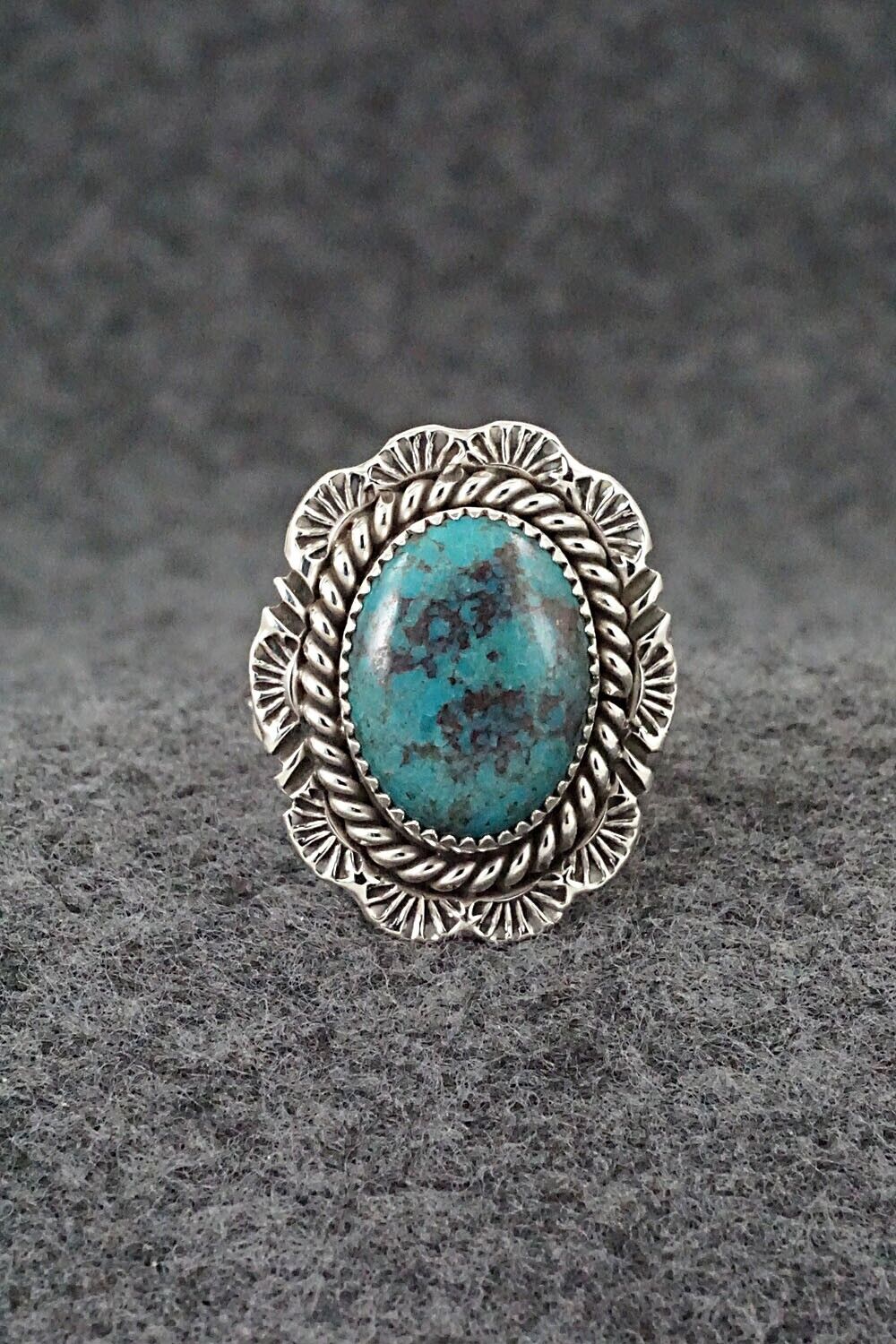 Turquoise & Sterling Silver Ring - Benjamin Martinez - Size 8.75
