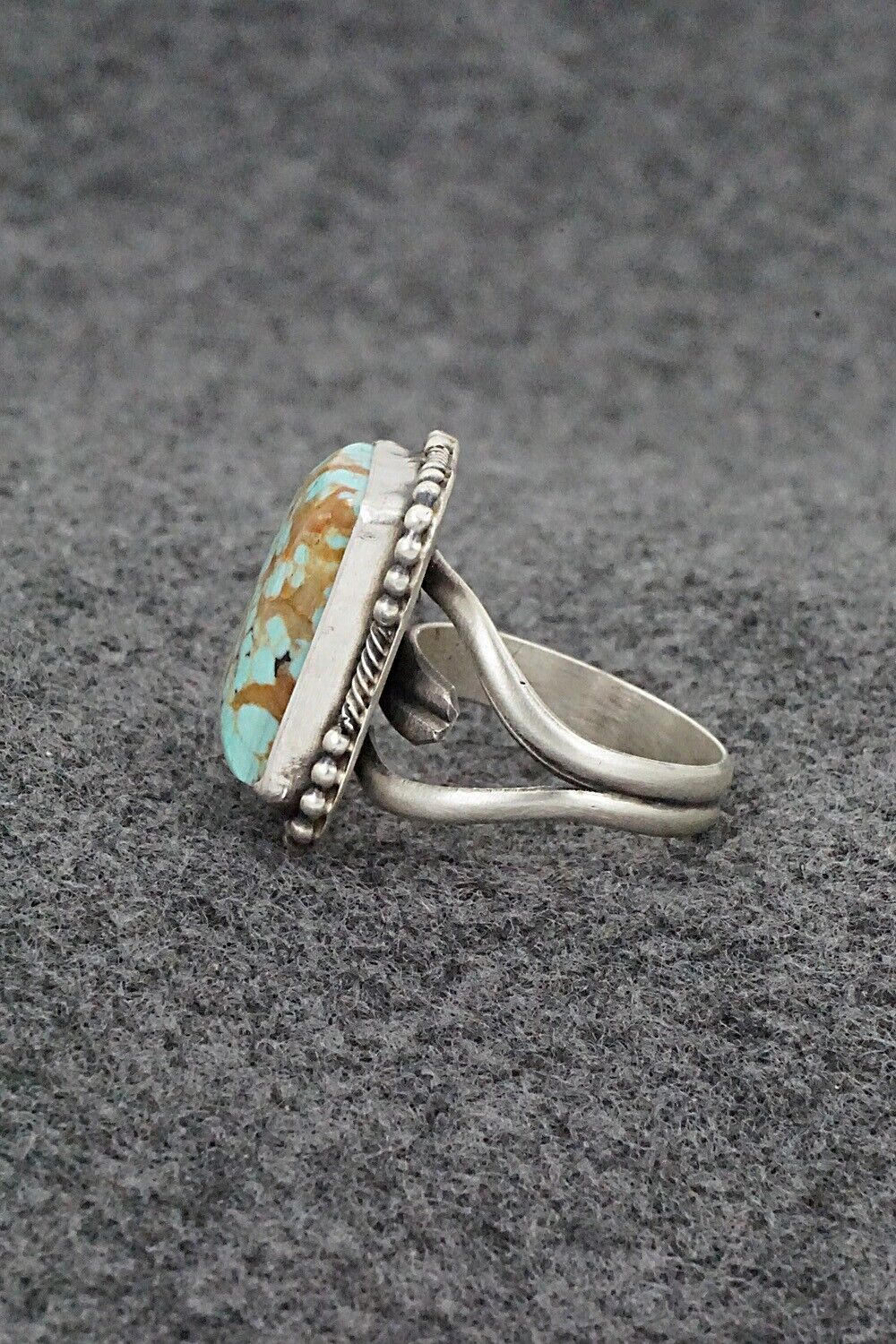 Turquoise & Sterling Silver Ring - Jameson Garcia - Size 7 Adj.