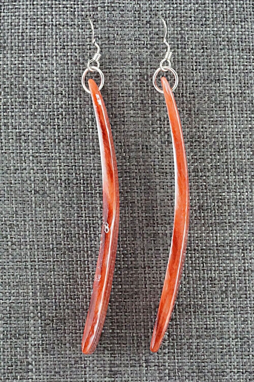Spiny Oyster & Sterling Silver Earrings - Jesus Espino