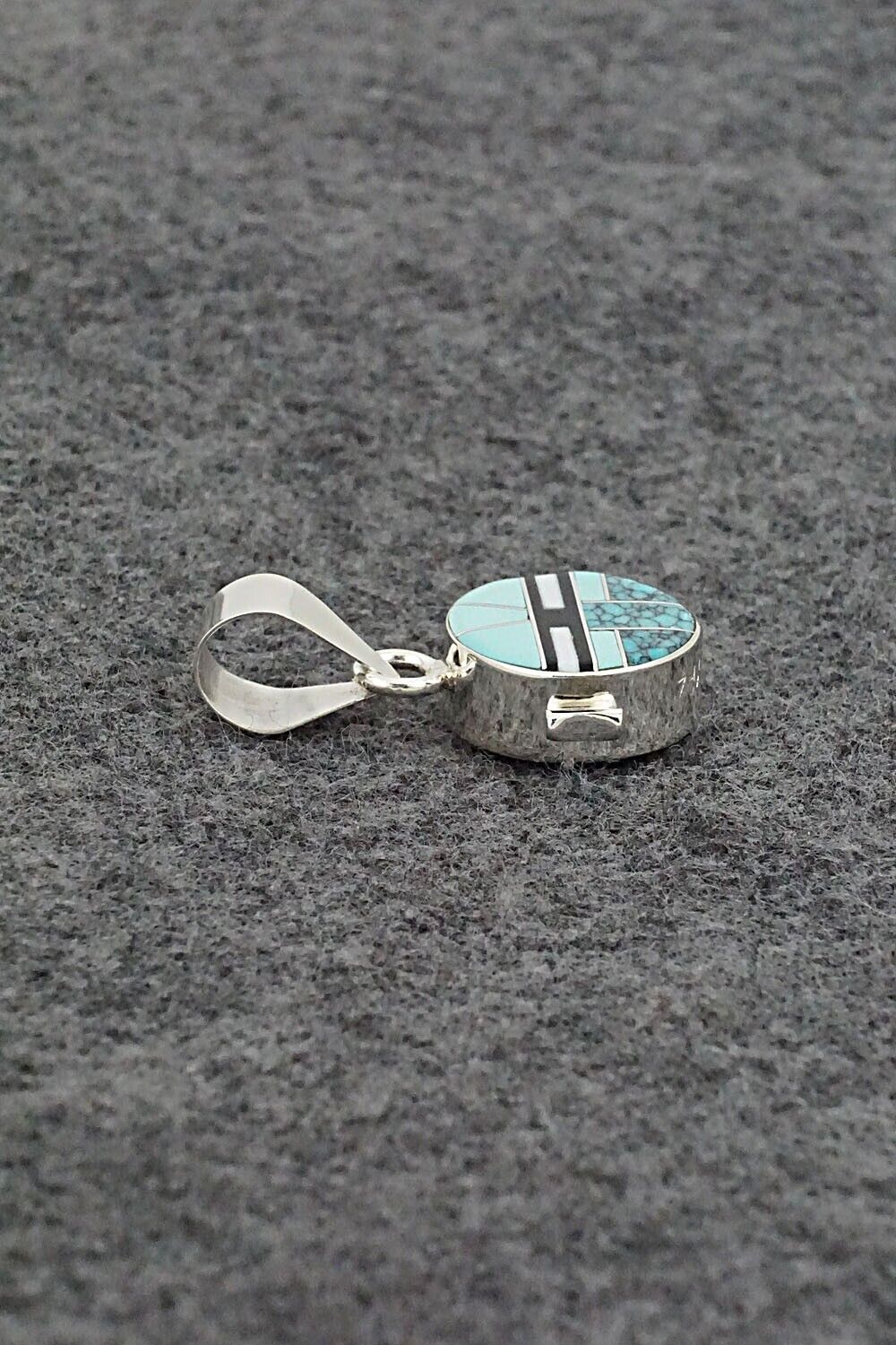 Multi-Stone & Sterling Silver Double-Sided Pendant - Edison Yazzie