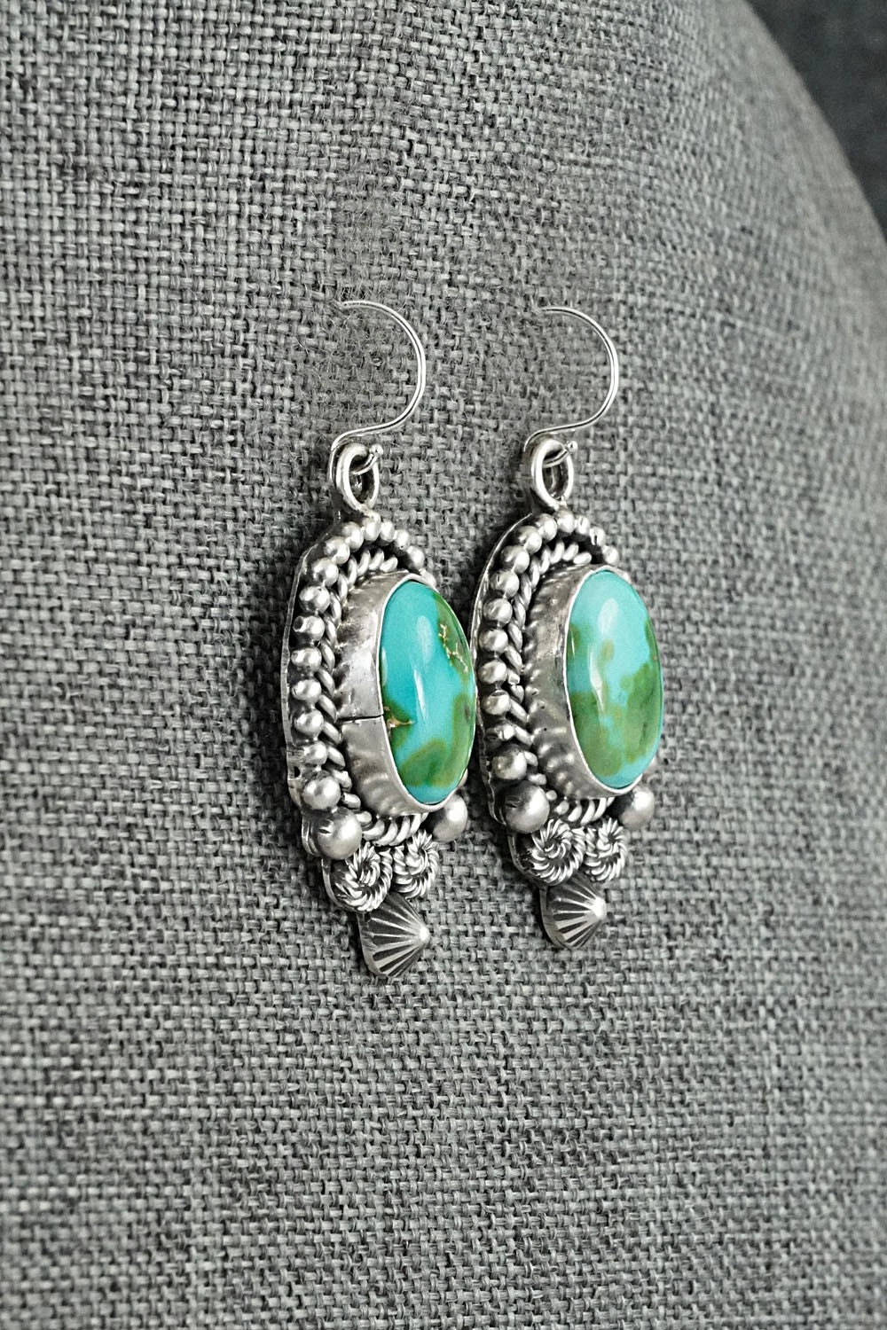 Turquoise & Sterling Silver Necklace and Earrings Set - Rosita Calladitto