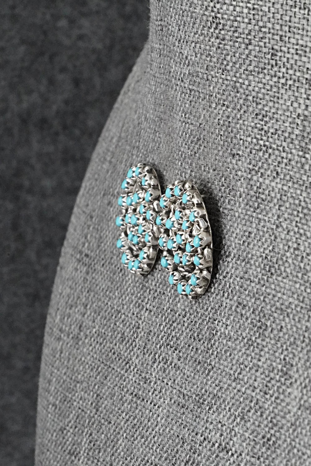 Turquoise & Sterling Silver Earrings - Randy Hooee