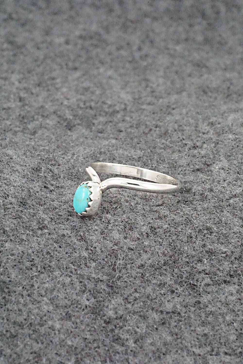 Turquoise & Sterling Silver Ring - Hiram Largo - Size 9
