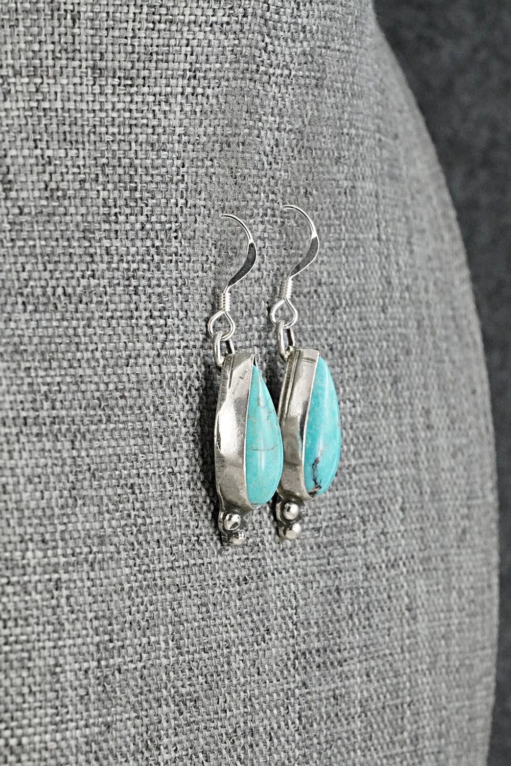 Turquoise & Sterling Silver Earrings - Robinson Martinez
