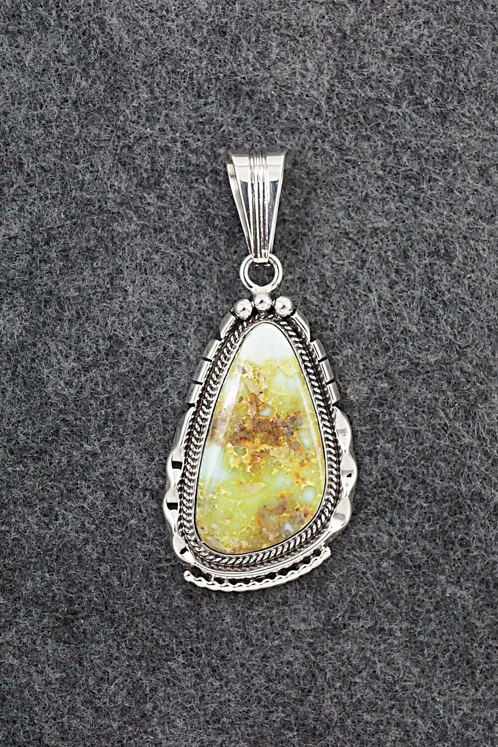 Turquoise & Sterling Silver Pendant - Samuel Yellowhair