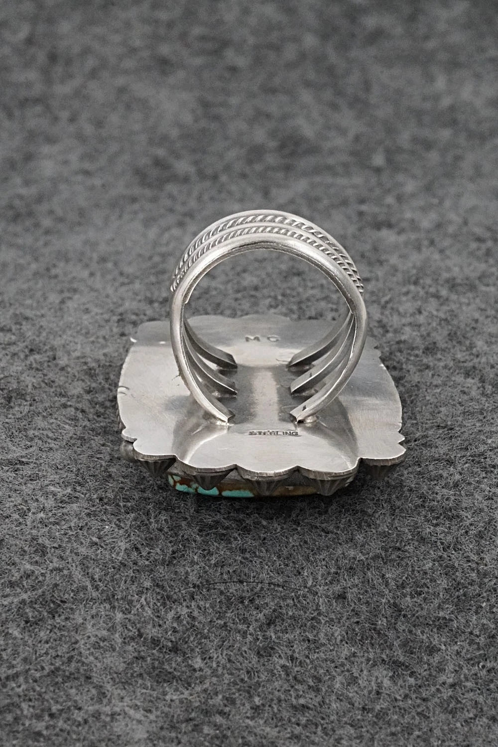 Turquoise & Sterling Silver Ring - Michael Calladitto - Size 8