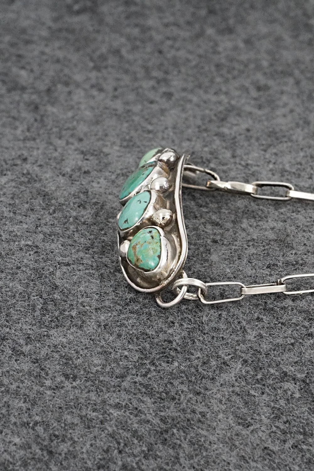 Turquoise & Sterling Silver Bracelet - Priscilla Reeder