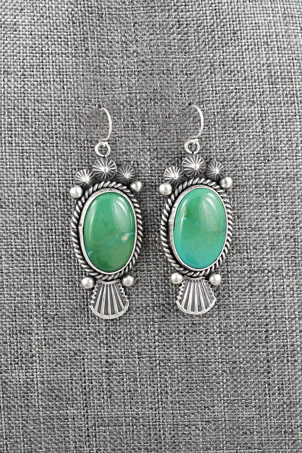 Turquoise & Sterling Silver Earrings - Michael Calladitto