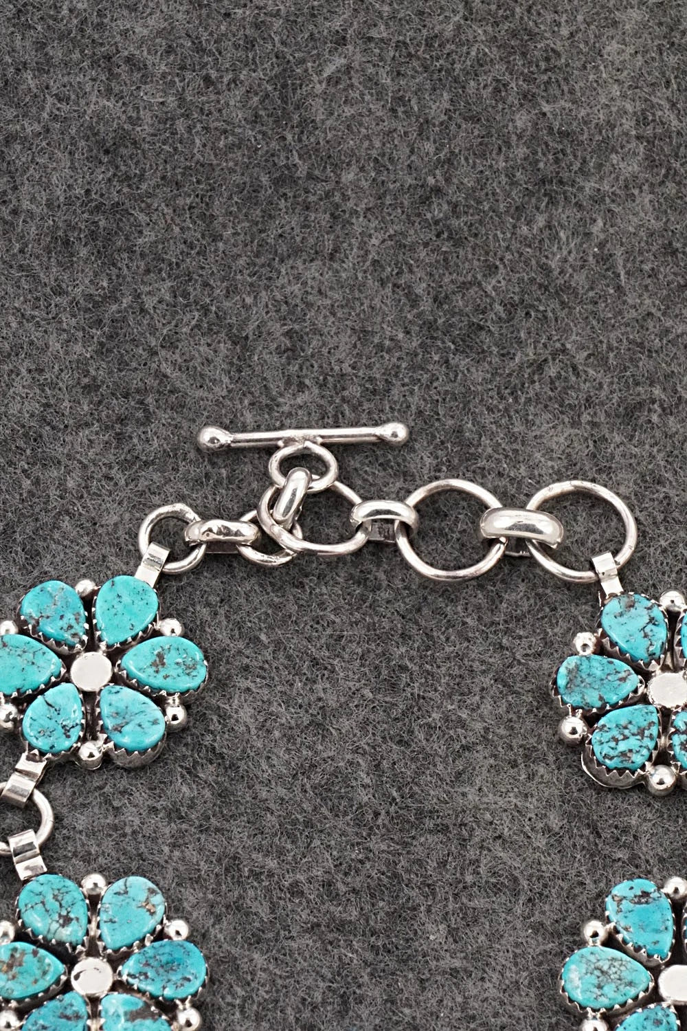 Turquoise & Sterling Silver Link Bracelet - Anthony Brown