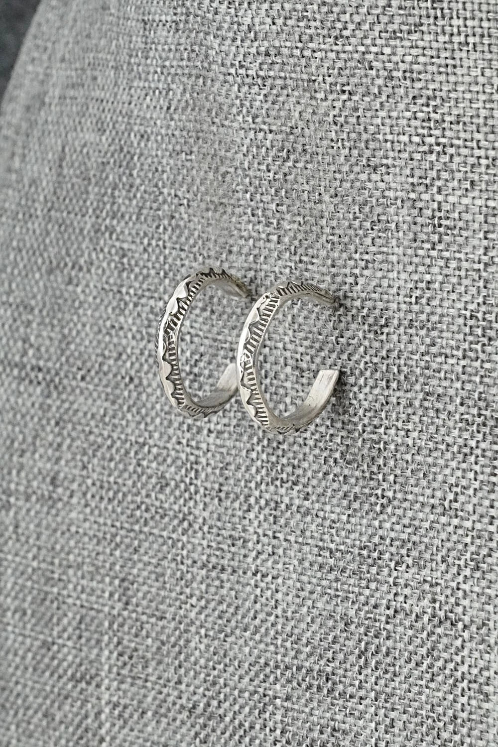 Sterling Silver Hoop Earrings - Elaine Tahe