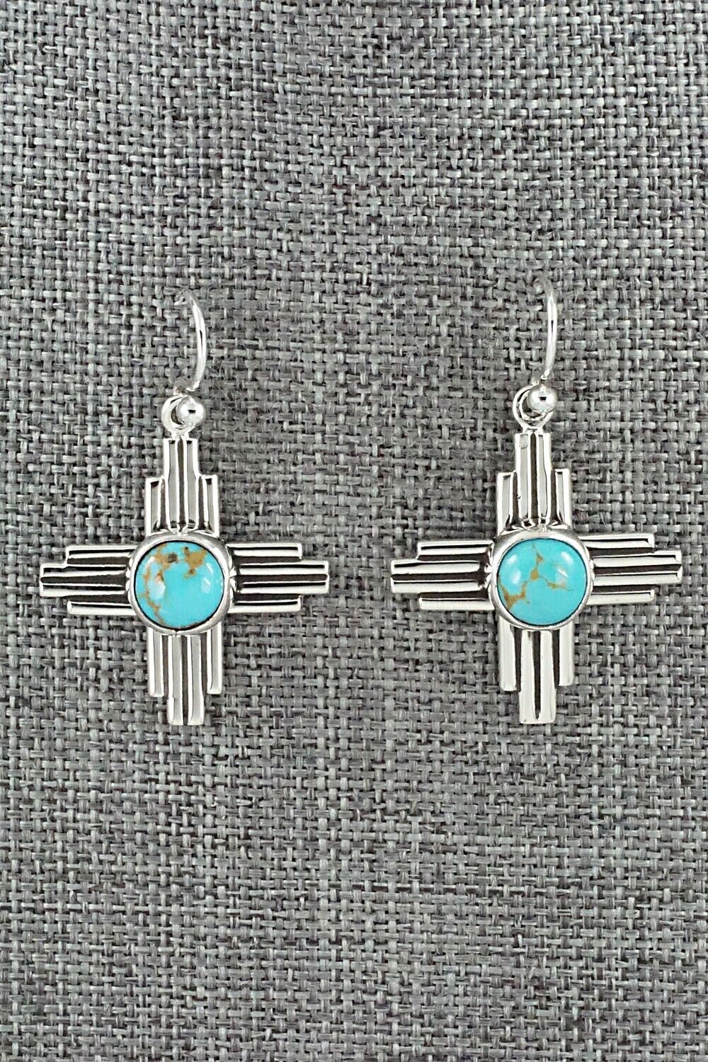 Turquoise and Sterling Silver Earrings - Raymond Coriz