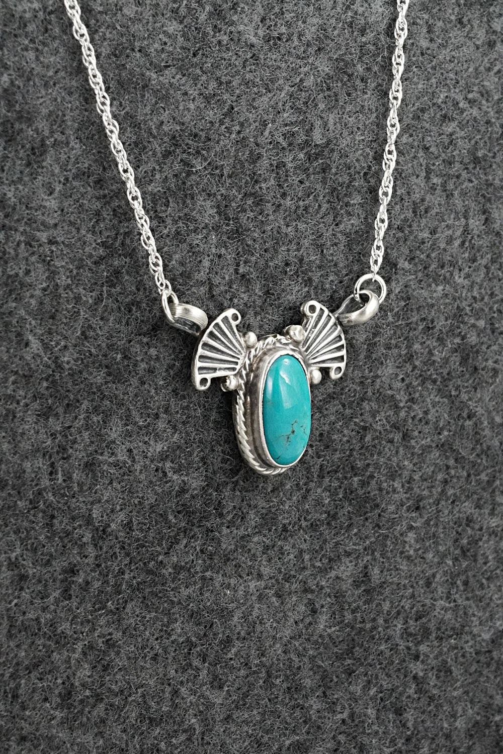 Turquoise & Sterling Silver Necklace - Verley Betone