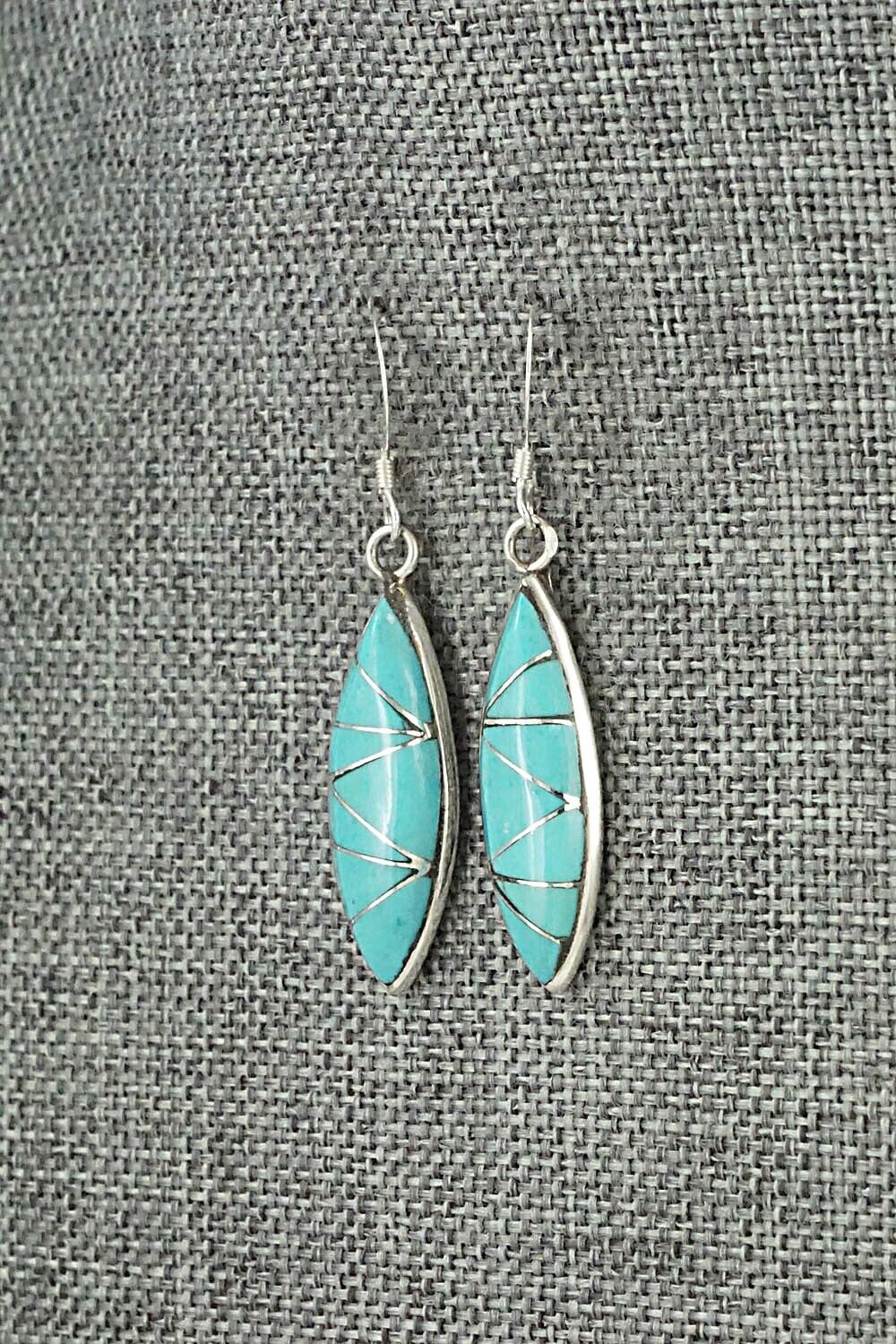 Turquoise & Sterling Silver Earrings - Evelyn Mahkee