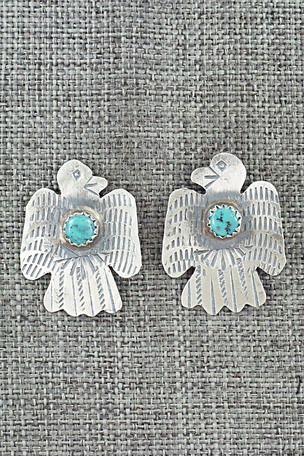 Turquoise & Sterling Silver Earrings - Gabrielle Yazzie