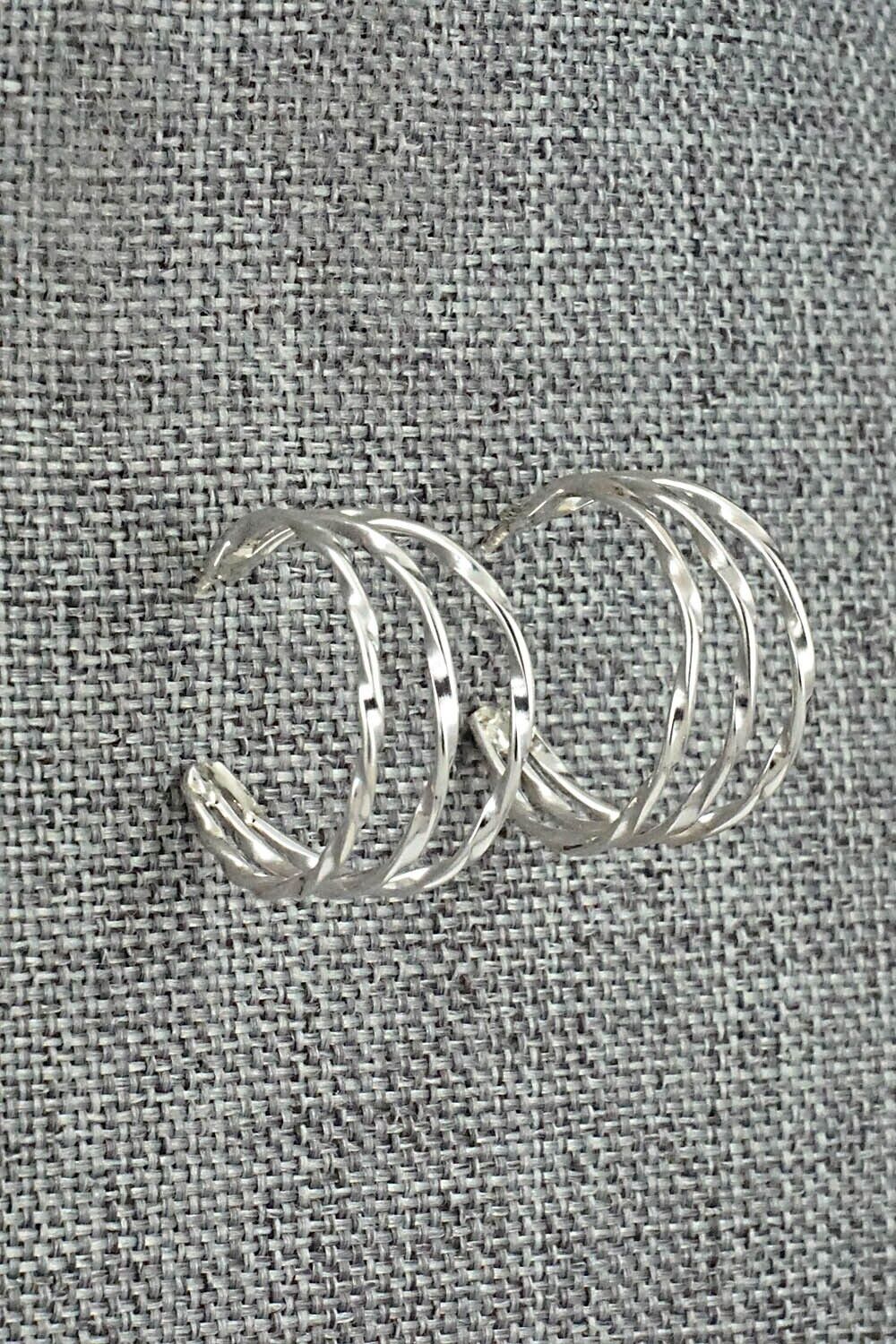 Sterling Silver Hoop Earrings - Elaine Tahe