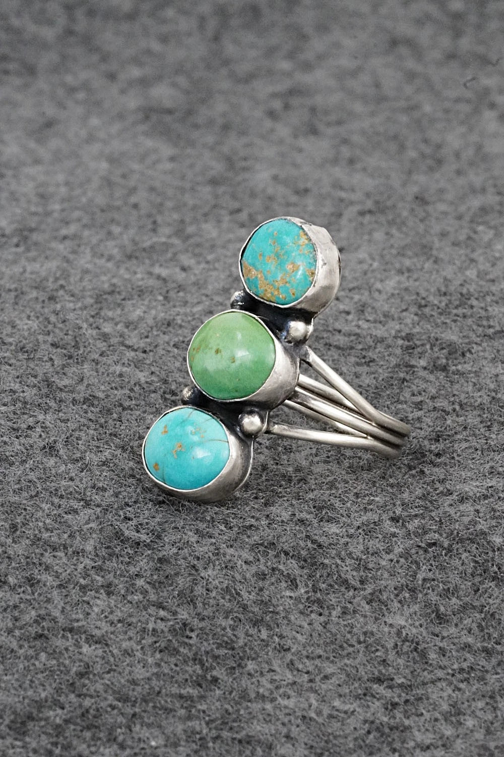 Turquoise & Sterling Silver Ring - Verley Betone - Size 10