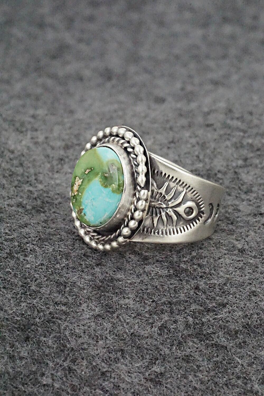 Turquoise & Sterling Silver Ring - Jeannette Saunders - Size 8