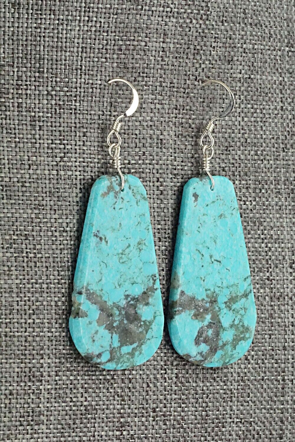 Turquoise & Sterling Silver Earrings - Lupe Lovato