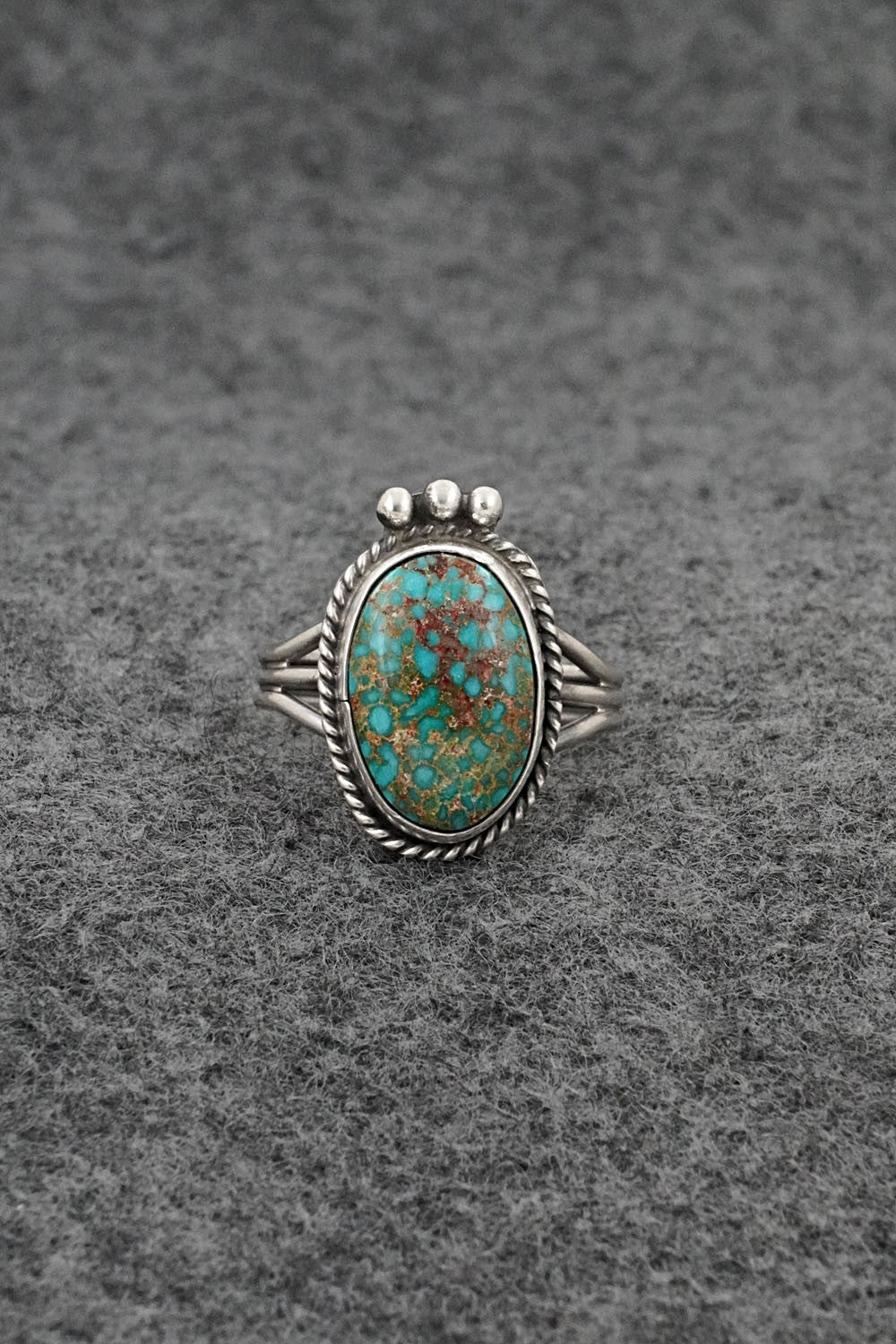 Turquoise & Sterling Silver Ring - Rena Begay - Size 7.5
