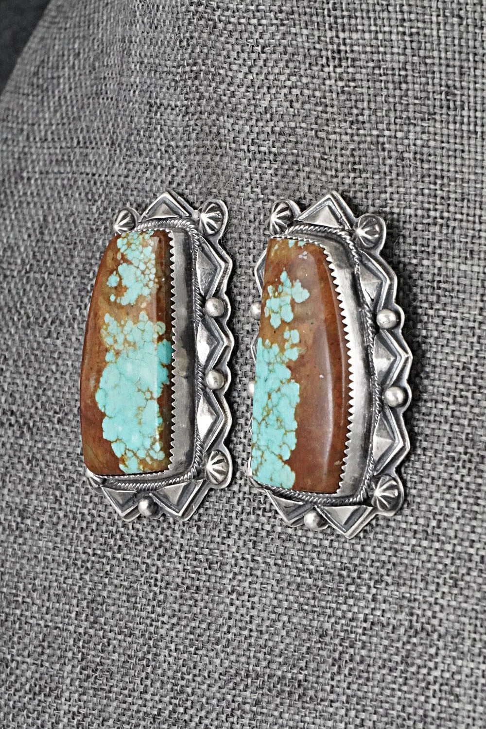 Turquoise & Sterling Silver Necklace and Earrings Set - Randy Boyd