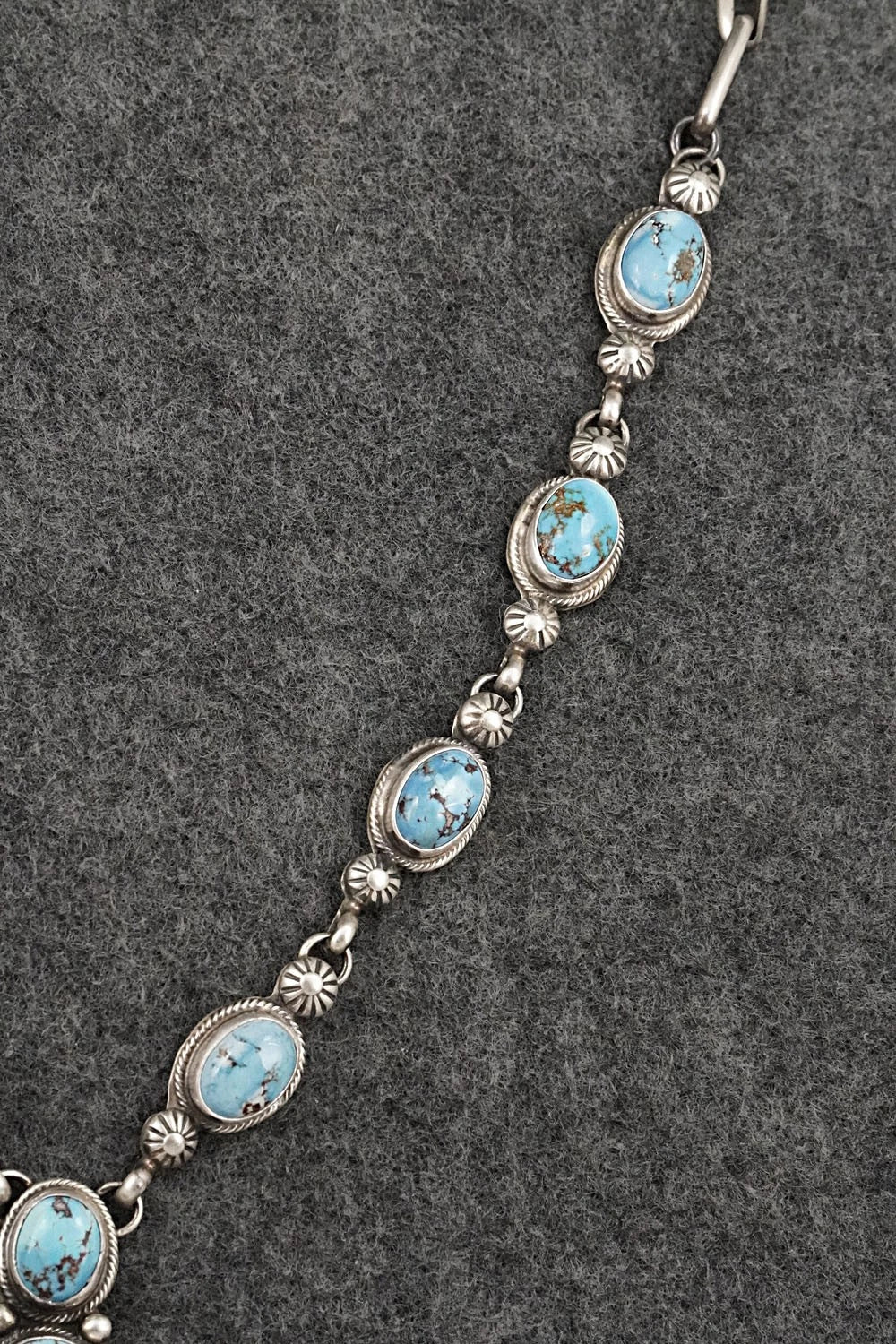 Turquoise & Sterling Silver Necklace and Earrings Set - Kathleen Livingston