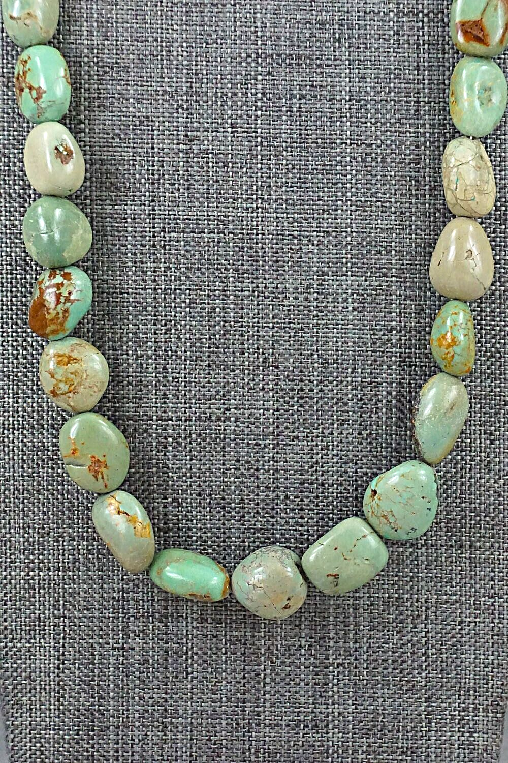 Turquoise & Sterling Silver Necklace 24" - Louise Joe