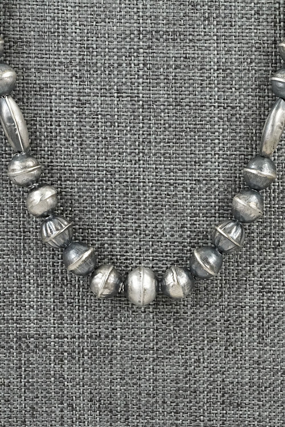 Sterling Silver Navajo Pearl Necklace 20" - Vintage