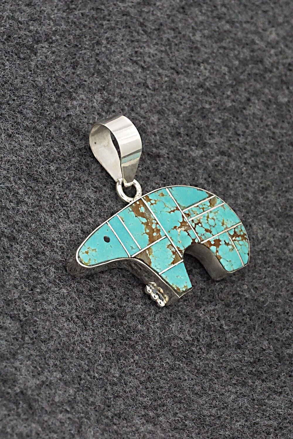 Turquoise & Sterling Silver Pendant - Edison Yazzie