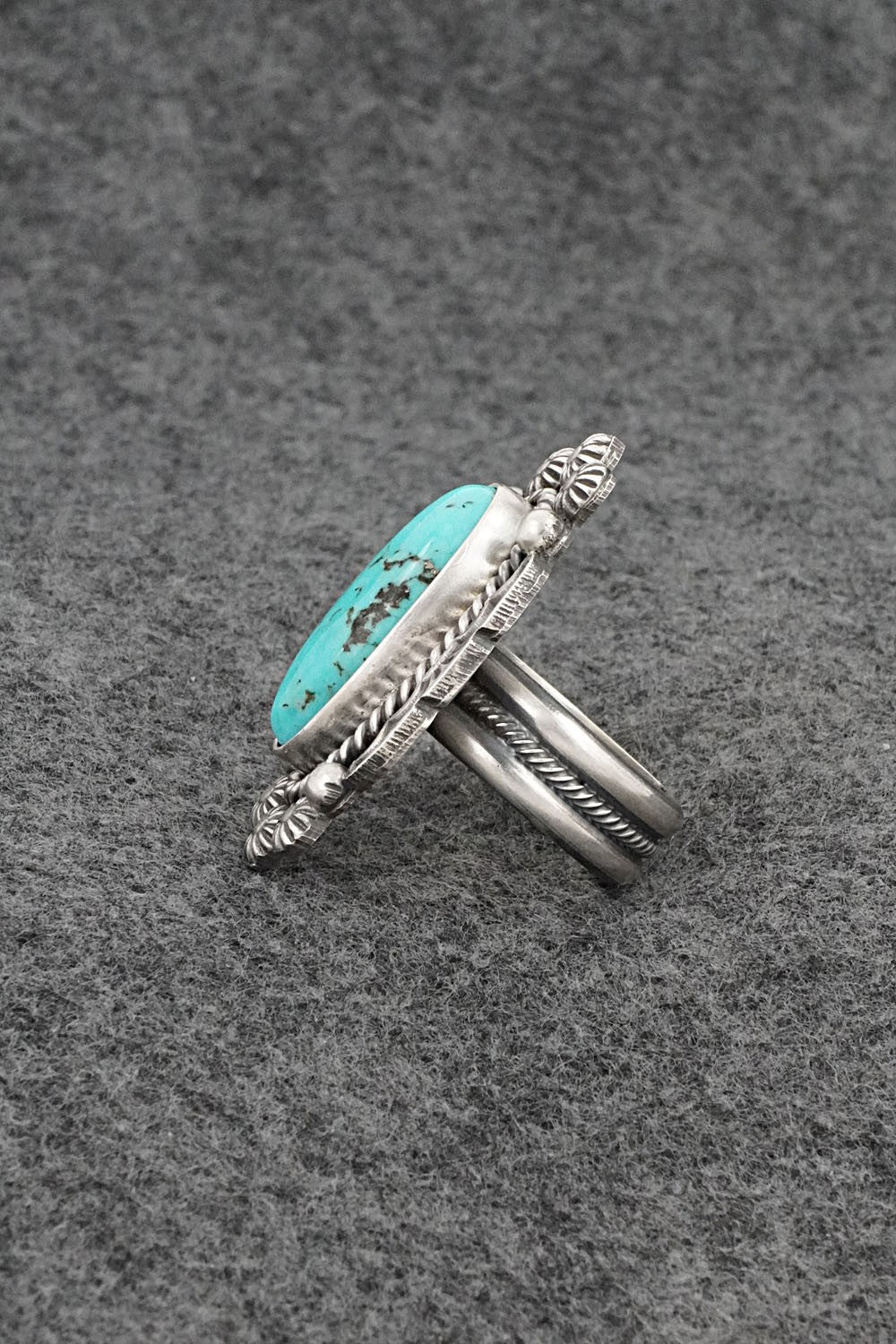 Turquoise & Sterling Silver Ring - Michael Calladitto - Size 7.5