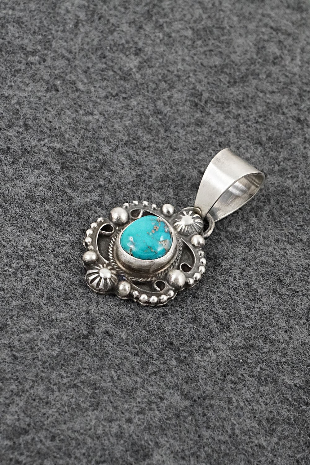 Turquoise & Sterling Silver Pendant - Kathleen Livingston