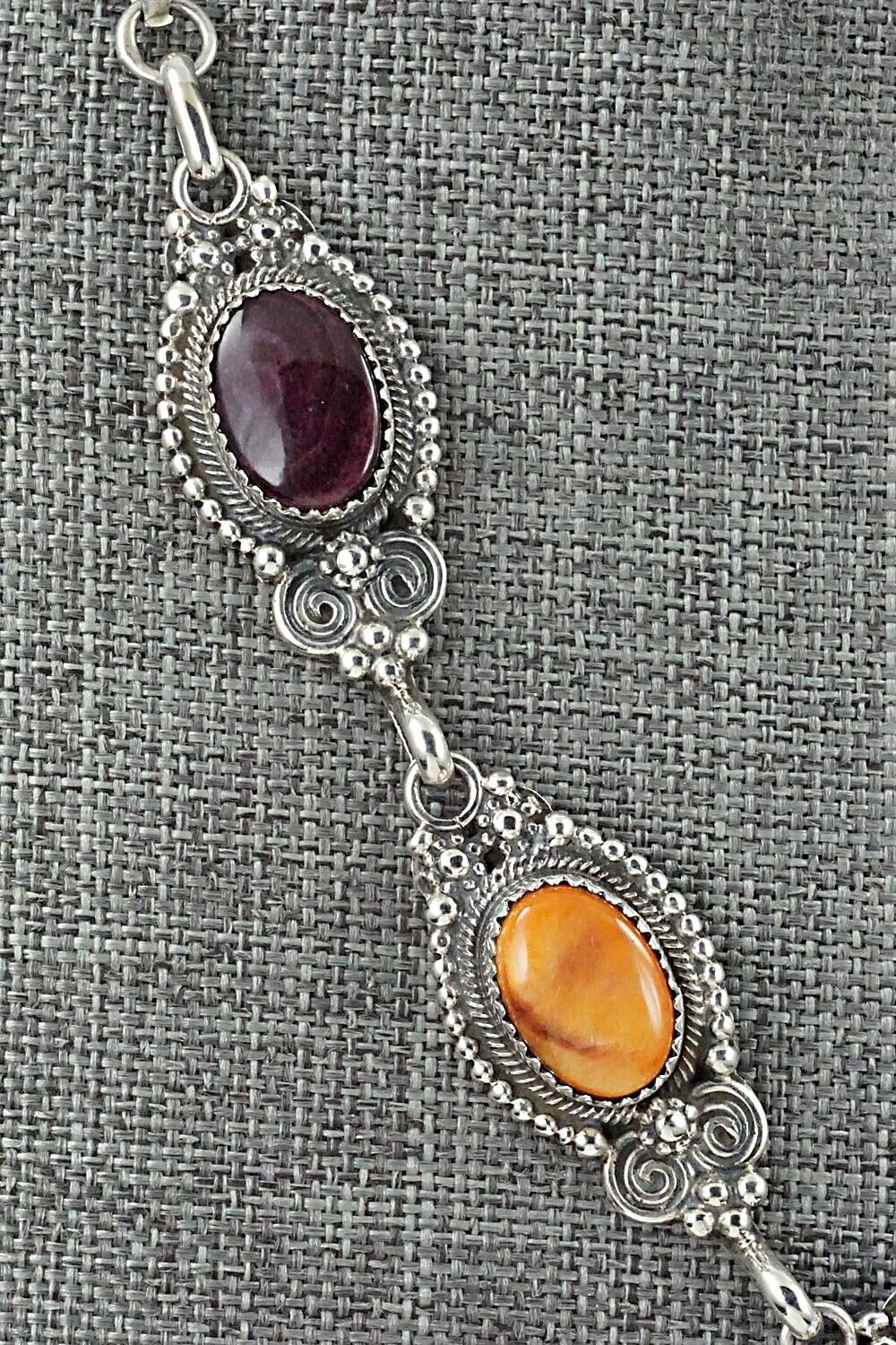 Multi Stone & Sterling Silver Necklace - Roie Jaque