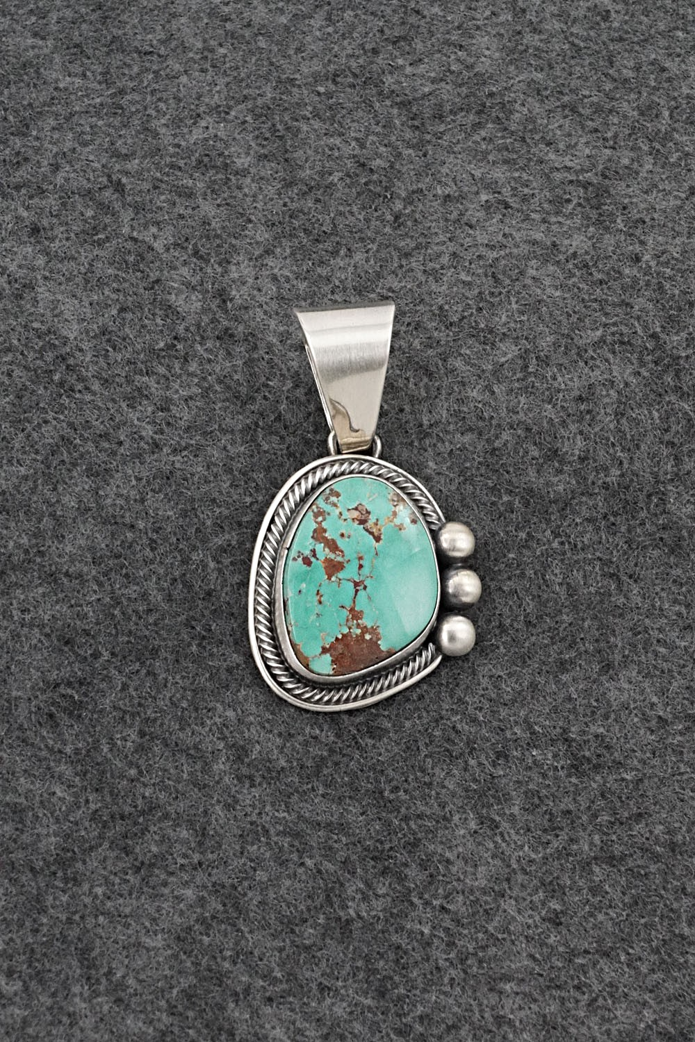 Turquoise & Sterling Silver Pendant - Darrin Livingston