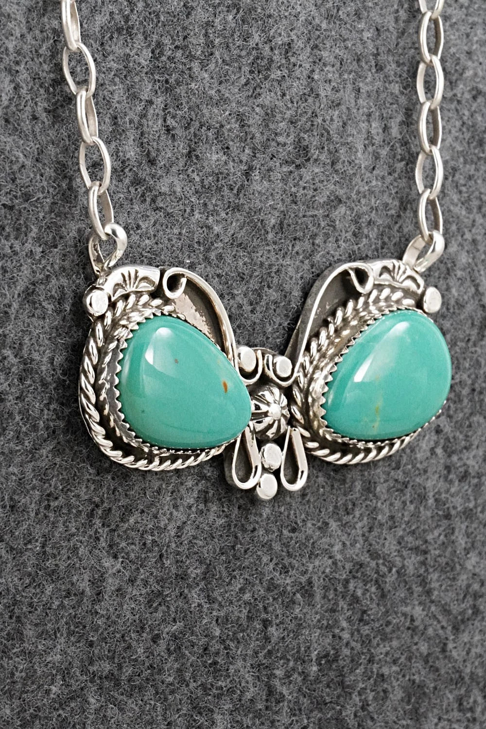 Turquoise & Sterling Silver Necklace - Phil Nez