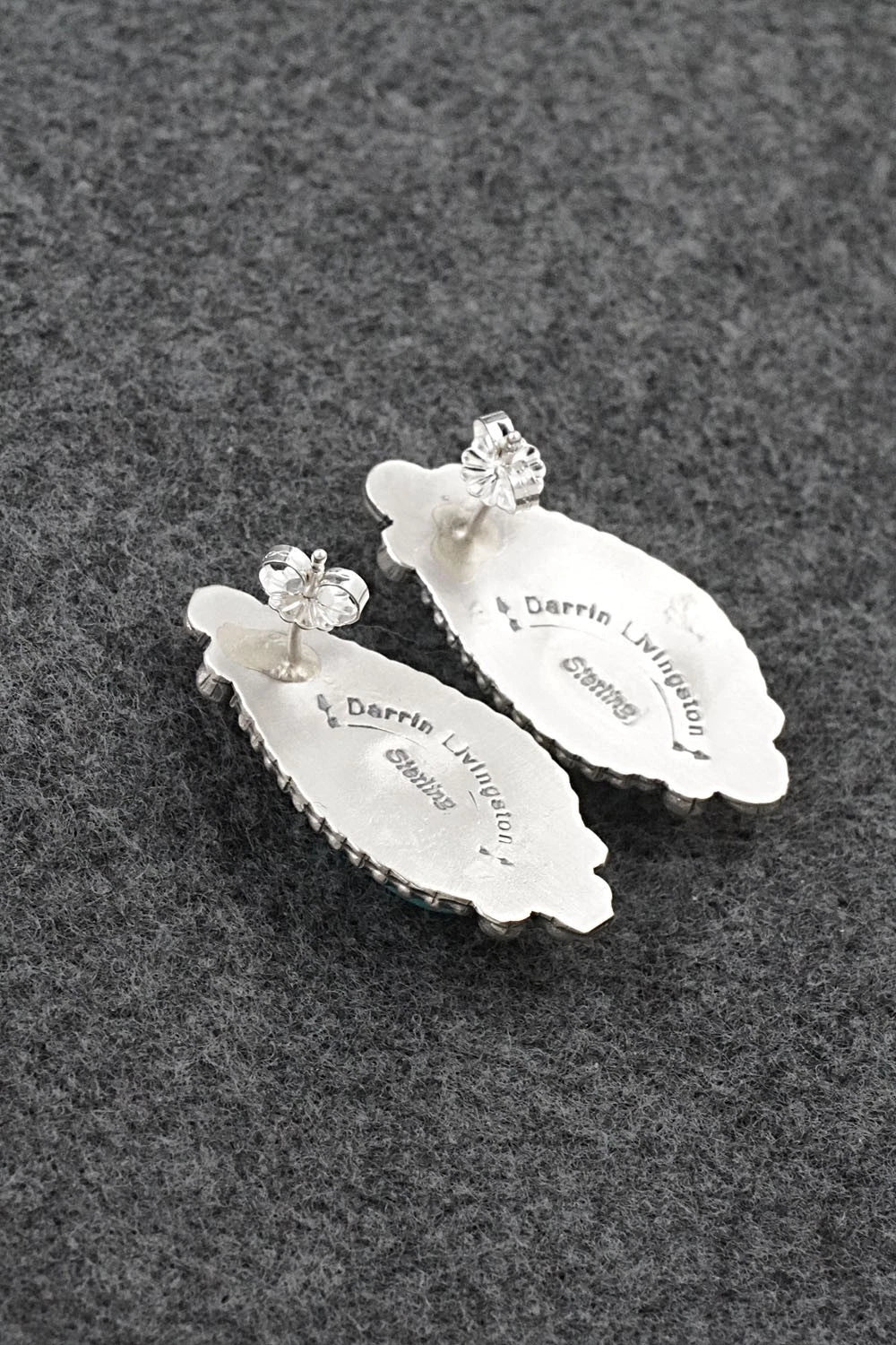 Turquoise & Sterling Silver Earrings - Darrin Livingston
