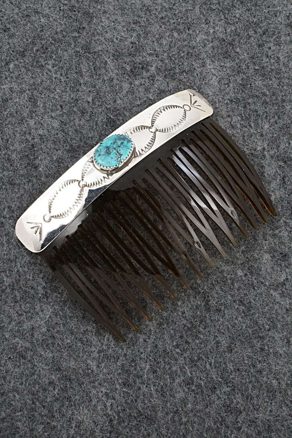 Turquoise & Sterling Silver Hair Combs - Joann Silver