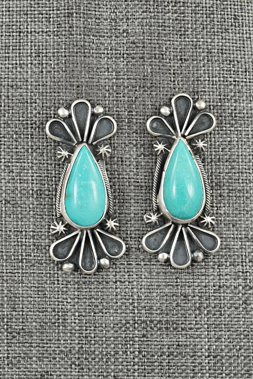 Turquoise & Sterling Silver Earrings - Bobby Johnson
