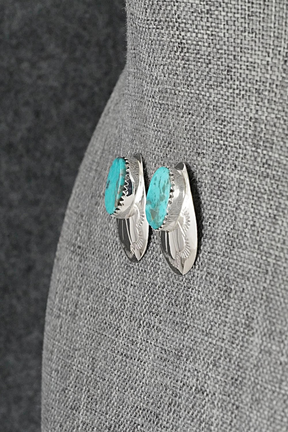 Turquoise & Sterling Silver Earrings - Brenda Bahe