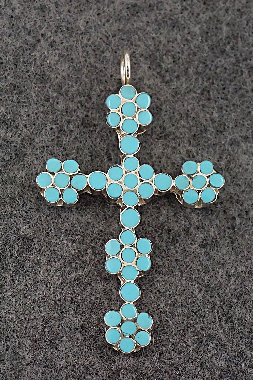 Turquoise and Sterling Silver Pendant - Rupert Shetima