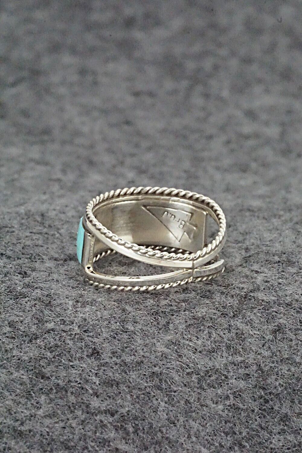 Turquoise & Sterling Silver Ring - Bruce Johnson - Size 6.5